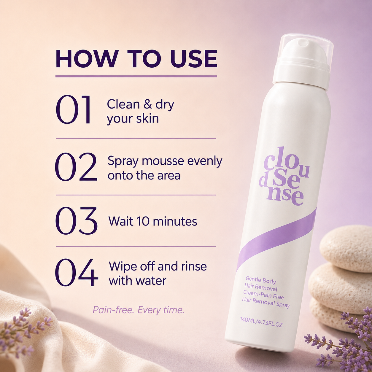 Razor-Free Cloud Hair Removal Mousse