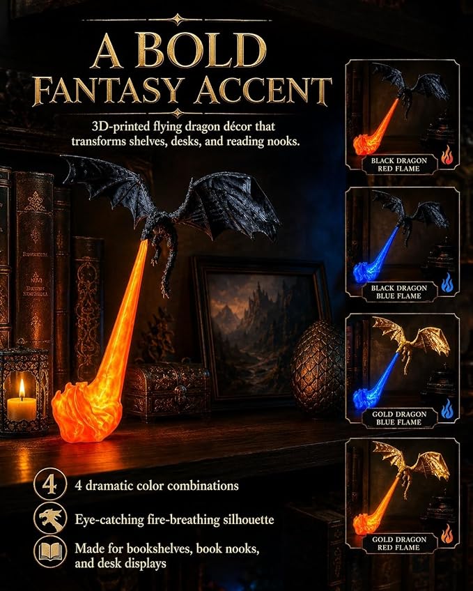Fire Breathing Dragon Decor