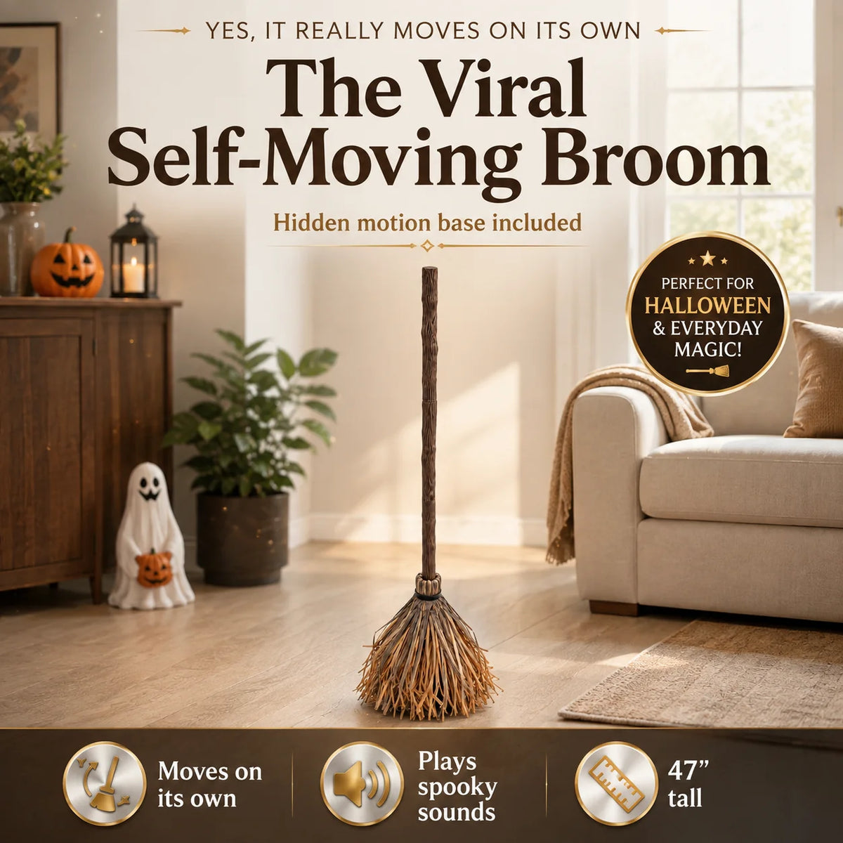 Self-Moving Enchanted Broom