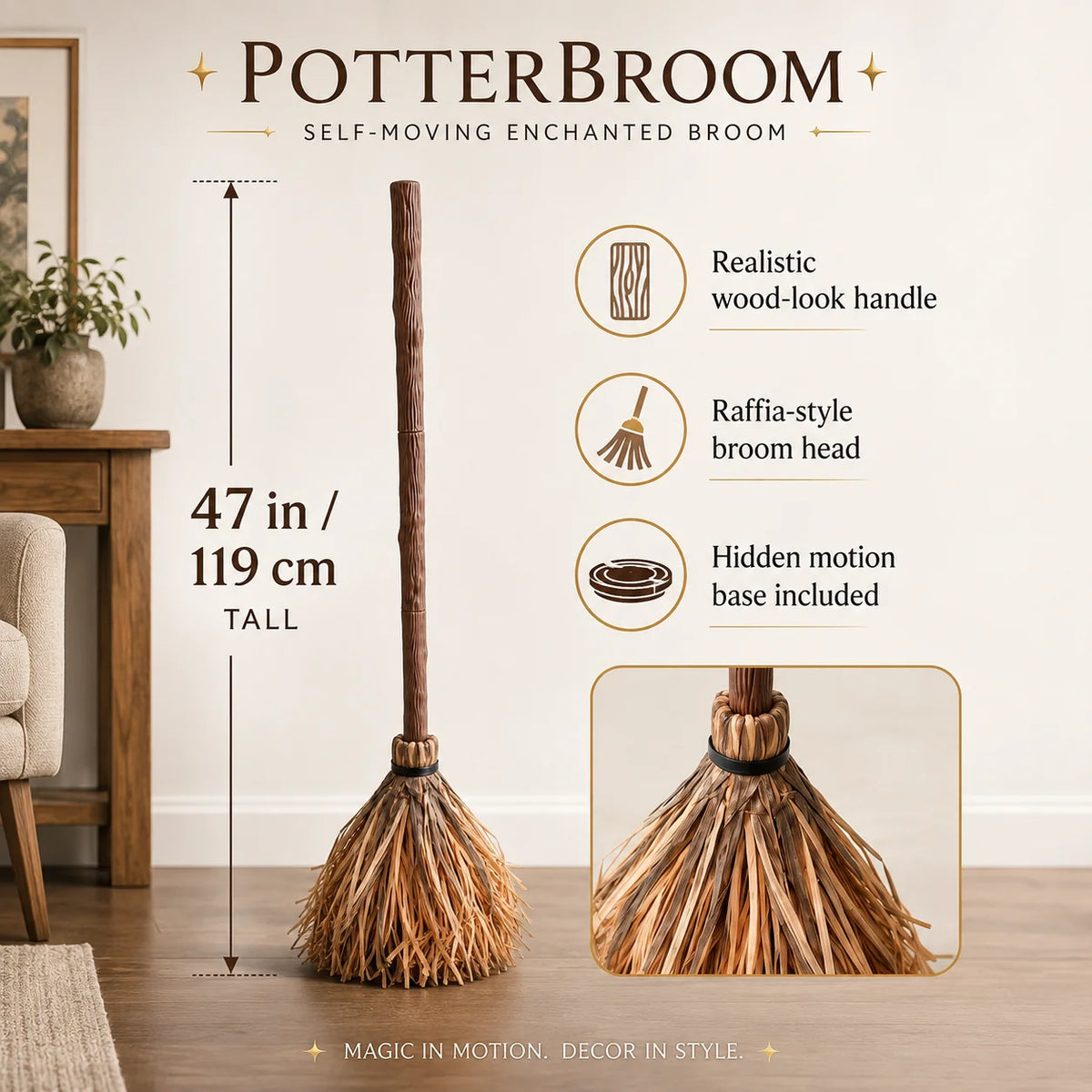Self-Moving Enchanted Broom