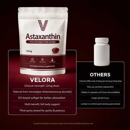 Velora Astaxanthin - Nature’s Most Powerful Antioxidant for Whole Body Support & Cellular Protection