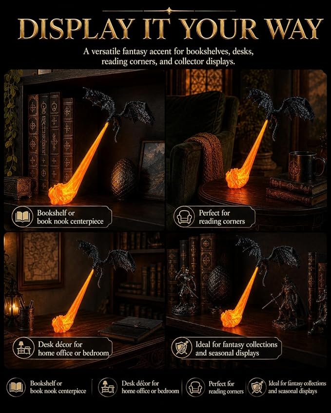 Fire Breathing Dragon Decor