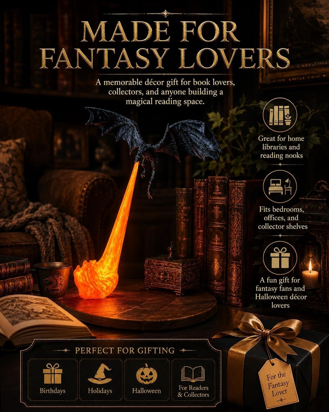 Fire Breathing Dragon Decor