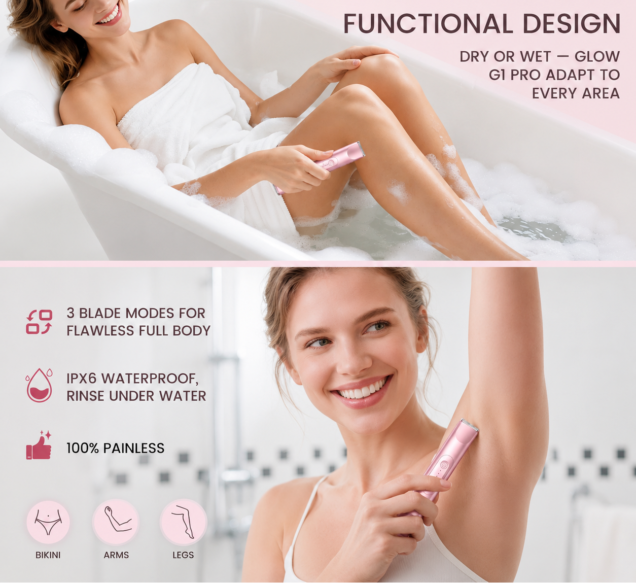 2-in-1 Bikini Trimmer & Shaver