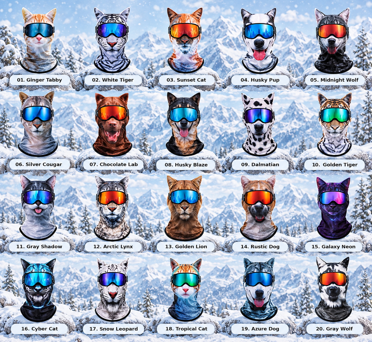 3D Animal Ski Mask