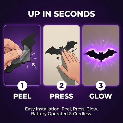 3D LED BATS - WALL DECOR