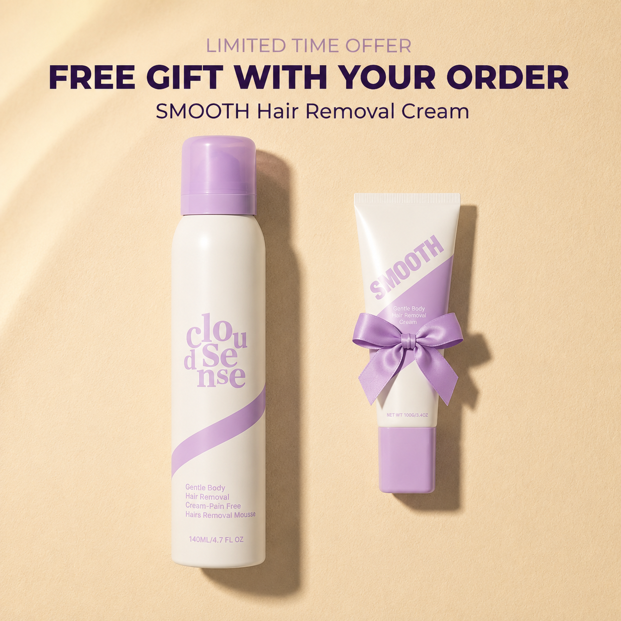 Hair Removal Kit for Sensitive Skin (Cream + Mousse)