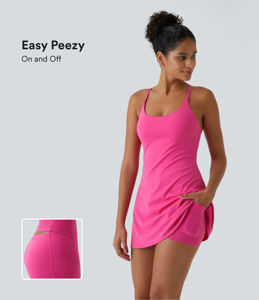 Softly Zero Plush Backless Active Dress-Easy Peezy Edition