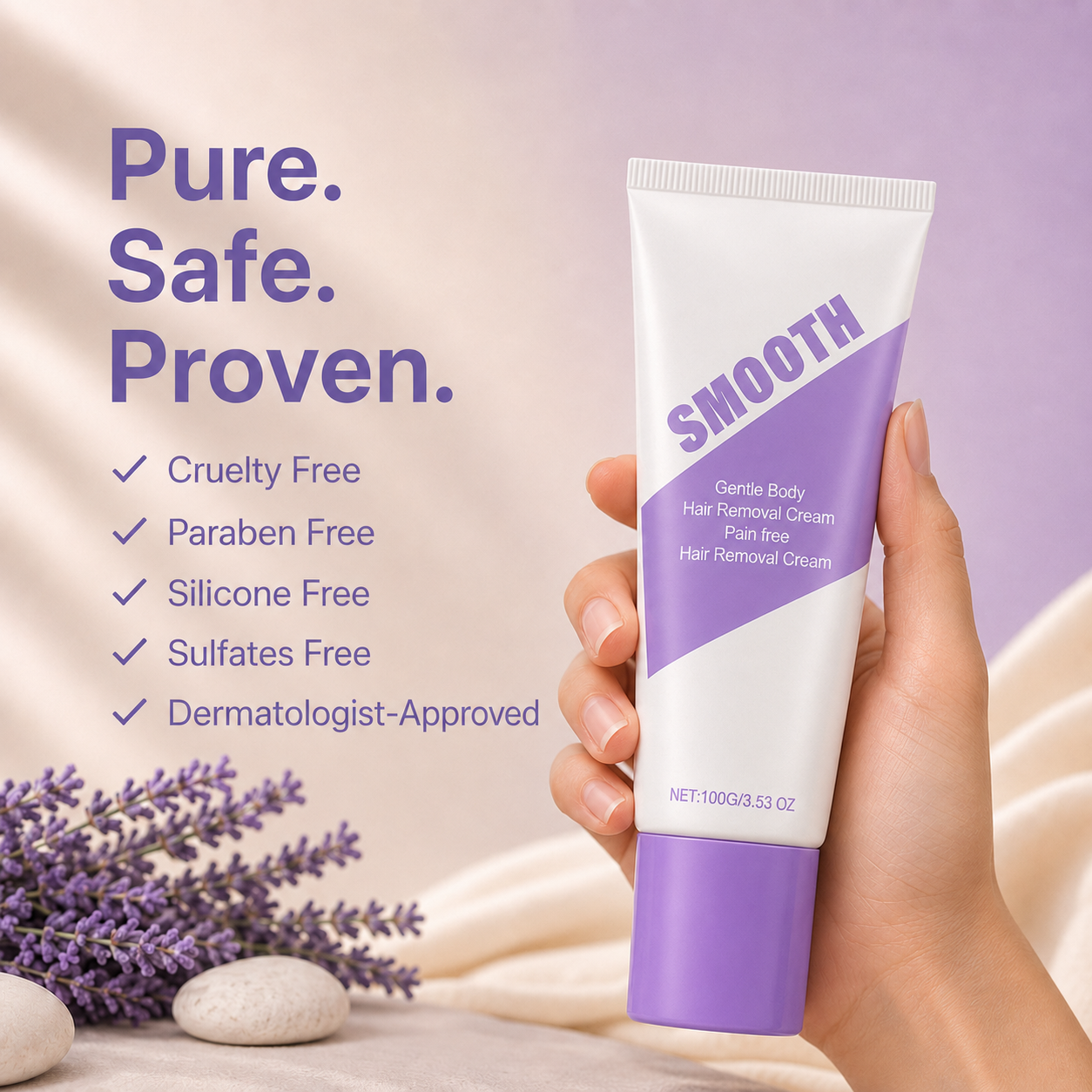 Painless Smooth Hair Removal Cream