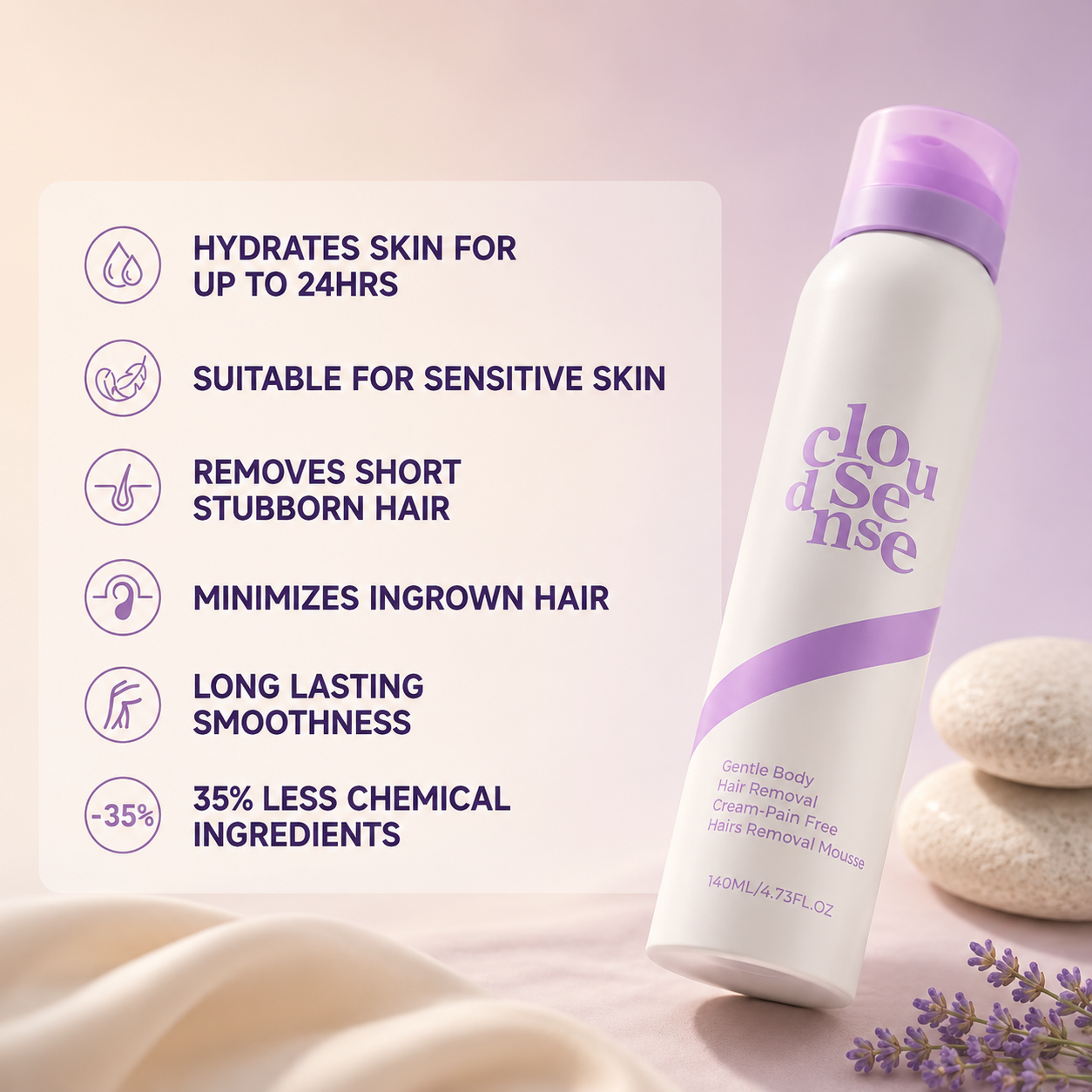 Razor-Free Cloud Hair Removal Mousse