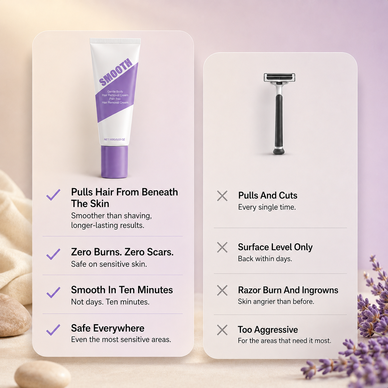 Painless Smooth Hair Removal Cream