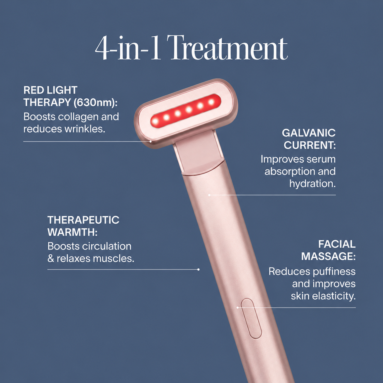 4-in-1 Red Light Therapy Skincare Wand