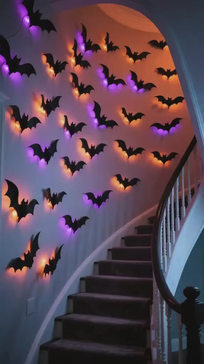 3D LED BATS - WALL DECOR